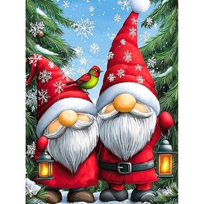 Bowetile Diamond Art Painting Kits for Adults Christmas, 5D Diamond Art Painting Kit Snowman, DIY Full Round Drill Diamond Dots Paintings Picture Gem Art Craft for Home Wall Decor 12 x 16 Inch