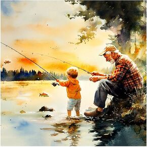 FHBUBPUP Lakeside Scenery Diamond Painting Kits for Adults, Landscape Diamond Art Kit, Beginners DIY 5D Round Full Diamond Dot Painting Art, Craft Gift Suitable for Home Wall Decoration 12×12Inch