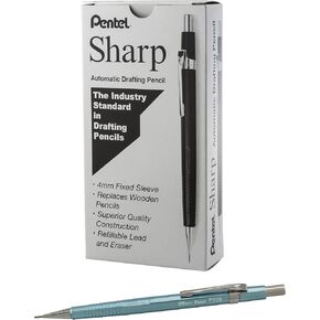Pentel Sharp Mechanical Pencil, (0.9mm), Metallic Bluish Green Barrel, Box of 12 (P209MK)