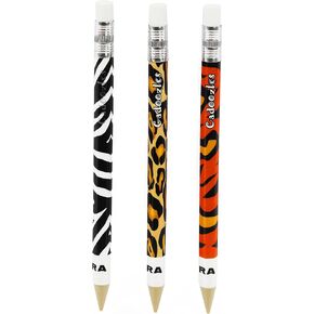 Zebra Cadoozle Mini Mechanical Pencil - 0.7mm Lead - Novelty Animal Print - Pack of 3