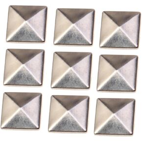 COHEALI 200 Pcs Pyramid Belt Flatback Studs Pyramid Rivet Silver Pyramid Punk Rivets Pyramid Studs Flat Back Gold Square Studs DIY Accessory Copper Studs Leather Jacket Clothing