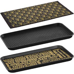 2 Pack Boot Mat Tray Pet Food Tray Indoor Outdoor Heavy Duty Wet Shoe Mat for Entryway Shoe Storage