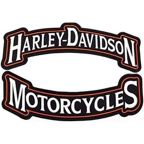Rocker Patches 12" Harley Large Embroidered Iron-on Sew-on Motorcycle Jacket Patch