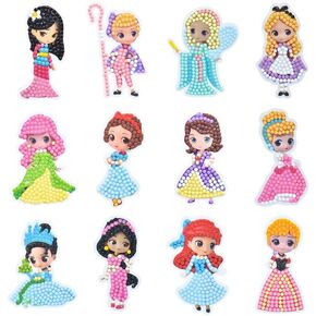 5D Diamond Craft Kits Stickers for Kids,Gem Kids' Paint by Number Kits Mosaic Sticker - Best Gifts for Girls Over Ages 6+ Easy for Kids Beginners