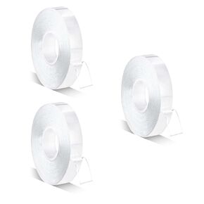 ELANE 3 Rolls Nano Tape Double Sided Heavy Duty,Clear Double Sided Tape Heavy Duty Outdoor,Double Sided Tape Heavy Duty for Wall Hanging（9.85FT/Roll）