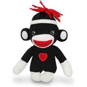 Plushland Original Curioso Brown Sock Monkey, Hand Knitted, Stuffed Animal Toy Gift-for Kids, Babies, Teens, Girls and Boys Baby Doll Present Puppet 6 Inches in Kuwait