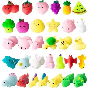 Squishies, 21 Pack Mochi Squishy Toys, Slow Rising Dinosaur Mini Squishys Animal Squishies, Kids Party Favors, Pinata Goodie Bags Stuffers, Treasure Box Toys, Stress Reliever Sensory Fidget Toys Bulk