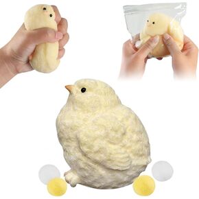 Taba Taba Squishy Chick Ultra Soft Squishy تململ ألعاب الضغط ، ألعاب TPR لضغط لألعاب حسية لتخفيف الإجهاد ، والاستحسان للبالغين ، تفضل أن تكون عائلة ألعاب الأسرة (أنيقة)