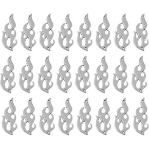 Honbay 24PCS Alloy Flame Charm Connectors Fire Charms Pendant for Earrings Bracelet Necklace Jewelry Making