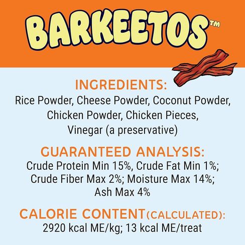 Barkeetos Cheese | Made with Real Himalayan Cheese | Protein Rich - Lactose Free - Gluten Free - Grain Free | USA Made | for All Breeds | 3 oz of Droolicious, Crunchy Goodness in Kuwait