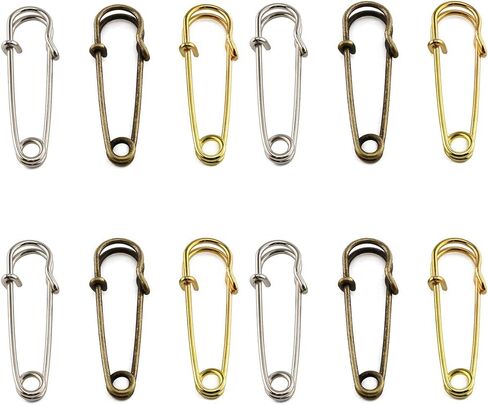 e-outpating 12pcs دبابيس كبيرة أمان دبابيس شديدة التحمل 45 ملم لتنورات بطانية المجوهر in Kuwait