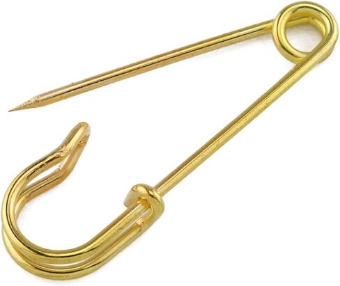 e-outpating 12pcs دبابيس كبيرة أمان دبابيس شديدة التحمل 45 ملم لتنورات بطانية المجوهر in Kuwait