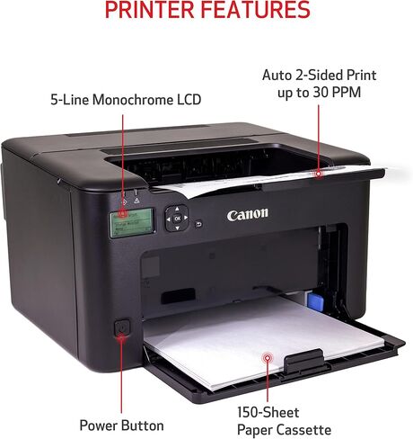 Canon imageCLASS LBP122dw - Monochrome Duplex Wireless Laser Printer, Single Function, Home Office, Mobile Ready, 30 PPM, Black in Kuwait