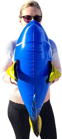 Large Blue Tang Inflatable Fish (3 Blue Tang Fish Set) 26" x 12" x 14". Great Sea Creature Pool Party Inflate Decoration in Saudi Arabia
