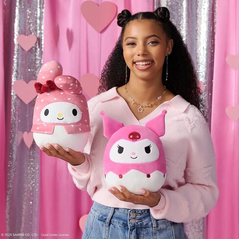 Squishmallows Original Sanrio 8in Kuromi + 8in My Melody with Pink Outfits – Official Jazwares Plush 2-Pack in Saudi Arabia