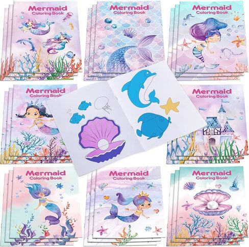 Faccito 24 Pcs Bulks Coloring Books for Kids, Animal Mini Coloring Books DIY Art Drawing Set Mini Activity Pages for Spring Animals Birthday Gifts Party Favors Toddlers 1-3(Unicorn) in Kuwait