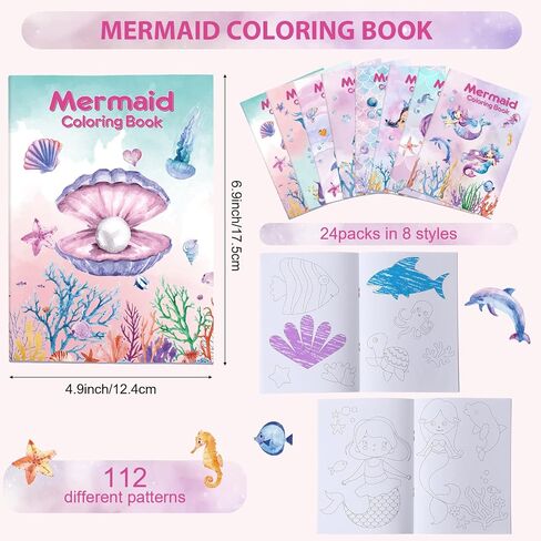 Faccito 24 Pcs Bulks Coloring Books for Kids, Animal Mini Coloring Books DIY Art Drawing Set Mini Activity Pages for Spring Animals Birthday Gifts Party Favors Toddlers 1-3(Unicorn) in Kuwait