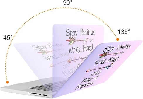 MOSISO Compatible with MacBook Pro 16 inch Case 2025 2024 2023 2022 2021 M4 M3 M2 M1 A3403 A3186 A2991 A2780 A2485 Pro Max Chip, Plastic Gradient Inspiring Words Hard Shell Case&Keyboard Cover, Purple in Kuwait