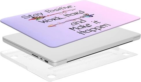 MOSISO Compatible with MacBook Pro 16 inch Case 2025 2024 2023 2022 2021 M4 M3 M2 M1 A3403 A3186 A2991 A2780 A2485 Pro Max Chip, Plastic Gradient Inspiring Words Hard Shell Case&Keyboard Cover, Purple in Kuwait