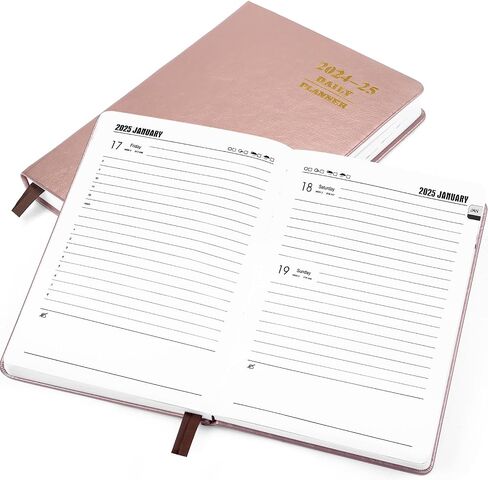 مخطط Kesote Daily Daily Planner 2024-2025 صفحة كاملة يوميًا ، A5 Day Day Day Planner للنساء 12 شهرًا (يوليو 2024 - يونيو 2025) ، 5.7 × 8.3 "أجندة شهرية أسبوعية ، Gold Rose Gold in Kuwait