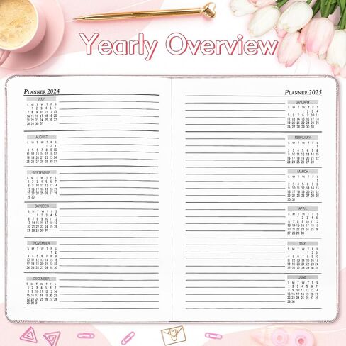 مخطط Kesote Daily Daily Planner 2024-2025 صفحة كاملة يوميًا ، A5 Day Day Day Planner للنساء 12 شهرًا (يوليو 2024 - يونيو 2025) ، 5.7 × 8.3 "أجندة شهرية أسبوعية ، Gold Rose Gold in Kuwait