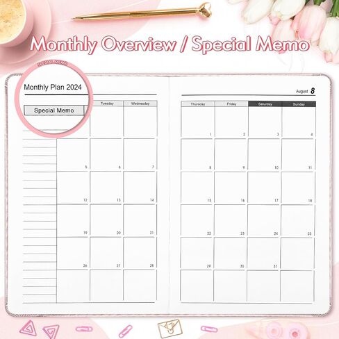 مخطط Kesote Daily Daily Planner 2024-2025 صفحة كاملة يوميًا ، A5 Day Day Day Planner للنساء 12 شهرًا (يوليو 2024 - يونيو 2025) ، 5.7 × 8.3 "أجندة شهرية أسبوعية ، Gold Rose Gold in Kuwait