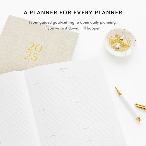 Sugar Paper 2026 Desk Agenda, Weekly and Monthly, January to December, 8.25" x 10.25", Calendar for Women, Fabric Bound Planner, 12 Month, Shoreline Stripe in Saudi Arabia