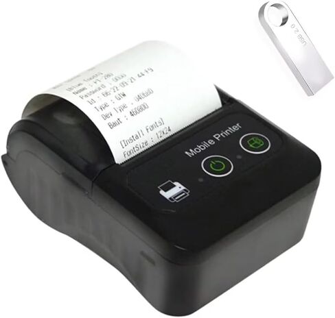 Bluetooth Thermal Receipt Printer 58mm, Android Wireless Portable Mini Pocket Invoice Bill Ticket pos Printer for Small Business, Compatible with Android/Windows/Linux,NOT for iOS/ipad/MAC in Saudi Arabia