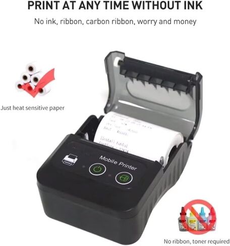 Bluetooth Thermal Receipt Printer 58mm, Android Wireless Portable Mini Pocket Invoice Bill Ticket pos Printer for Small Business, Compatible with Android/Windows/Linux,NOT for iOS/ipad/MAC in Saudi Arabia