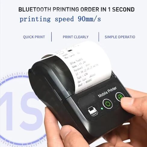 Bluetooth Thermal Receipt Printer 58mm, Android Wireless Portable Mini Pocket Invoice Bill Ticket pos Printer for Small Business, Compatible with Android/Windows/Linux,NOT for iOS/ipad/MAC in Saudi Arabia