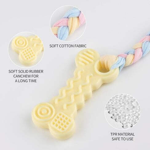 4 PCS Puppy Chew Toys for Teething Small Breed, Puppy Teething Ring, Soft Rubber Durable Dog Teething Toys, Rope Dog Toys, Funny Interactive Toy, Puppy Toys for Small Puppies, Dog Toys Set (Style 5) in Kuwait