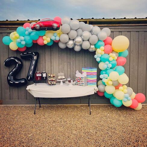 Race Car Number 2 Balloons,40 Inch Racing Car 2 Birthday Balloons Two Fast Balloon Race Track Black 2 Balloon Number for Cars Theme Birthday Party in Saudi Arabia