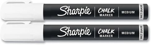 SHARPIE Chalk Marker, Wet Erase Markers, White, 2 Count in Saudi Arabia