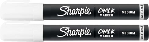 SHARPIE Chalk Marker, Wet Erase Markers, White, 2 Count in Saudi Arabia