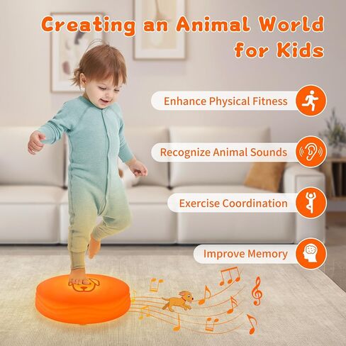 Light Up Music Floor Games, Touch Sensitive Floor Tiles Toddler Toy, Interactive Games for Kids, Musical Toys with Animal Sounds - Yellow (Sheep) in Saudi Arabia