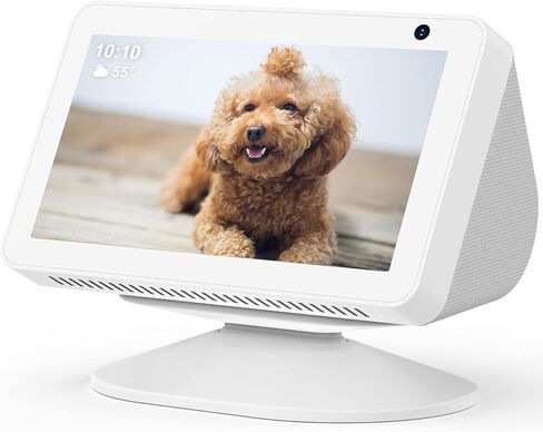 HomeMount Echo Show 5 3rd Stand - Tilt 18 Degrees إلى الأمام والخلف المغناطيسي غير القابل للانزلاق الهواتف المحمولة القابلة للتعديل وإظهار 5 ملحقات (أبيض) in Kuwait