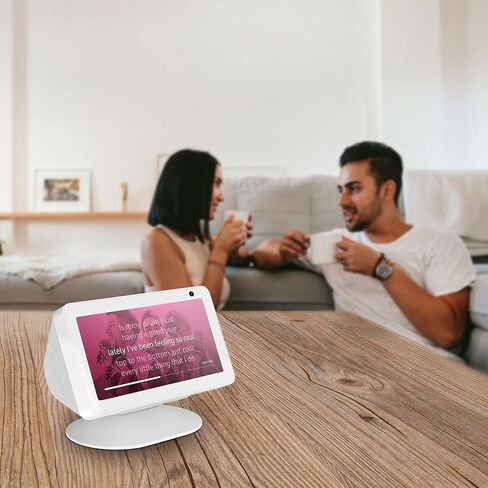 HomeMount Echo Show 5 3rd Stand - Tilt 18 Degrees إلى الأمام والخلف المغناطيسي غير القابل للانزلاق الهواتف المحمولة القابلة للتعديل وإظهار 5 ملحقات (أبيض) in Kuwait