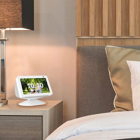 HomeMount Echo Show 5 3rd Stand - Tilt 18 Degrees إلى الأمام والخلف المغناطيسي غير القابل للانزلاق الهواتف المحمولة القابلة للتعديل وإظهار 5 ملحقات (أبيض) in Kuwait