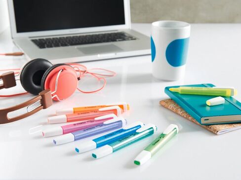 Highlighter - STABILO swing cool - Pack of 6 - Assorted Colors in Kuwait