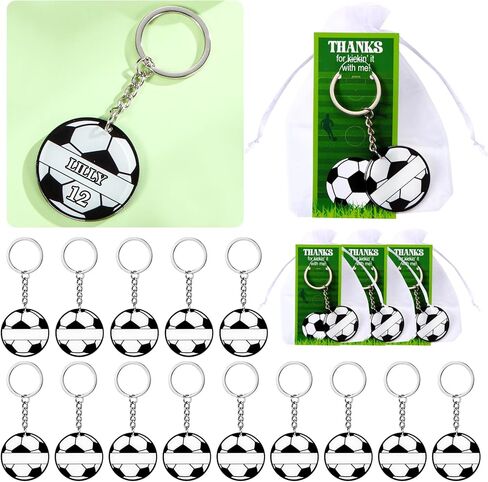 30 Sets Sport Team Party Favors Acrylic DIY Name Keychains Soccer Softball Baseball Keychain Gift for Birthday Party Reward in Kuwait
