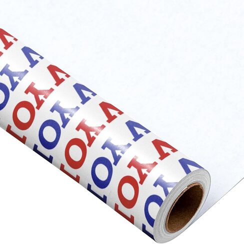 LeZakaa New York Gift Wrapping Paper Roll, New York Lettering in Bule & Red, City Wrapping paper for Birthday, Holiday Vacation Travel Gift Wrap, Mini Roll, 17 inches x 16.4 Feet (23.2 sq.ft.) in Saudi Arabia
