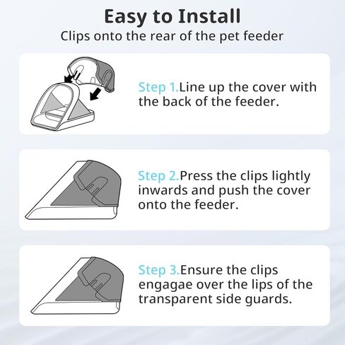 Rear Cover for Automatic Microchip Cat Pet Feeder - Prevents Persistent Pet from Getting Food from The Back of The Feeder (2 Pack) in Saudi Arabia