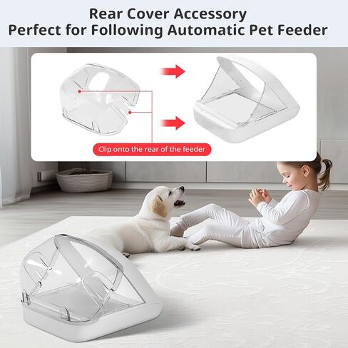 Rear Cover for Automatic Microchip Cat Pet Feeder - Prevents Persistent Pet from Getting Food from The Back of The Feeder (2 Pack) in Saudi Arabia