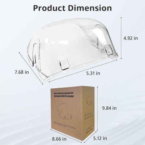 Rear Cover for Automatic Microchip Cat Pet Feeder - Prevents Persistent Pet from Getting Food from The Back of The Feeder (2 Pack) in Saudi Arabia