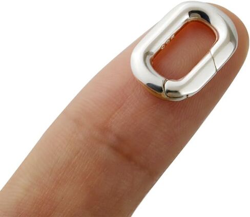 925 Sterling Silver Oval Spring Bail Clasp for Jewelry Making (S) in Kuwait