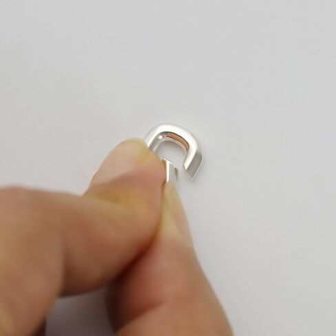 925 Sterling Silver Oval Spring Bail Clasp for Jewelry Making (S) in Kuwait