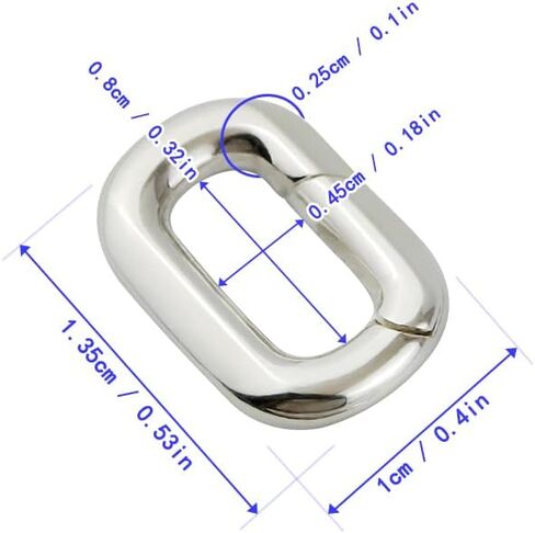 925 Sterling Silver Oval Spring Bail Clasp for Jewelry Making (S) in Kuwait