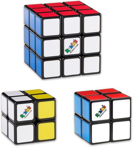 Rubik’s, Tiled Trio Bundle 2x2 Mini 3x3 Cube 4x4 Master 3D Puzzle Game Stress Relief Fidget Toy Travel Gift Set, for Adults & Kids Ages 8 and up in Saudi Arabia