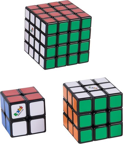 Rubik’s, Tiled Trio Bundle 2x2 Mini 3x3 Cube 4x4 Master 3D Puzzle Game Stress Relief Fidget Toy Travel Gift Set, for Adults & Kids Ages 8 and up in Saudi Arabia