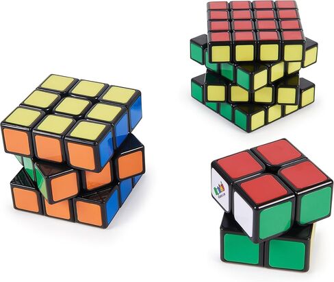 Rubik’s, Tiled Trio Bundle 2x2 Mini 3x3 Cube 4x4 Master 3D Puzzle Game Stress Relief Fidget Toy Travel Gift Set, for Adults & Kids Ages 8 and up in Saudi Arabia